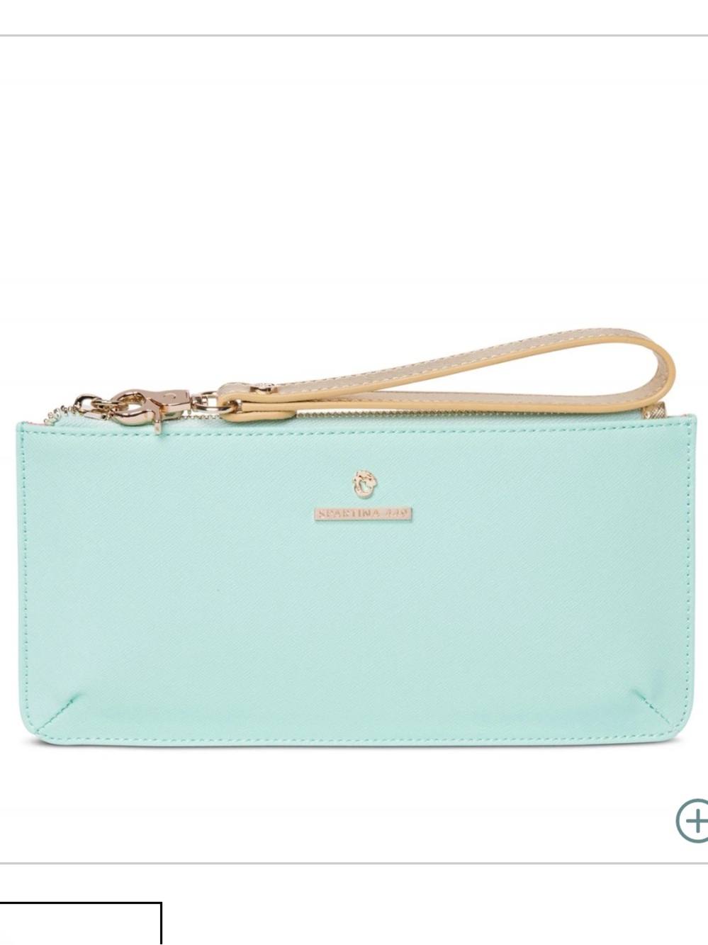 Spartina 449 Mint Teal Wristlet with Tan Strap
